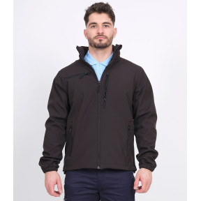 Veste softshell Space Noir avec bandeaux Gendarmerie rétroréfléchissant - Force Series