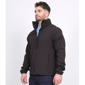 Veste softshell Space Noir avec bandeaux Gendarmerie rétroréfléchissant - Force Series