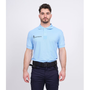 Atmungsaktives Poloshirt Gendarmerie Blau + Klettverschlüsse - Patrol Equipement