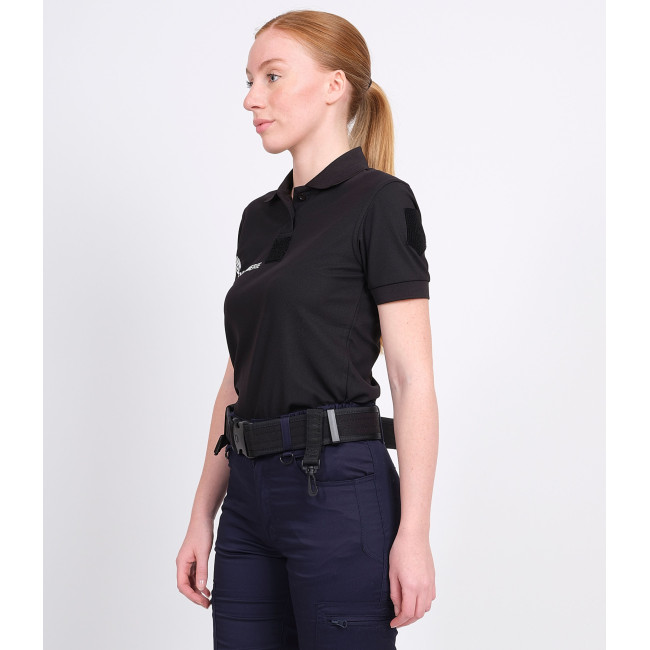Polo Femme GD Cooldry + Velcros Noir -Patrol Equipement