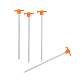 Zestaw 4 stalowych kołków do namiotu 25,4cm - Highlander