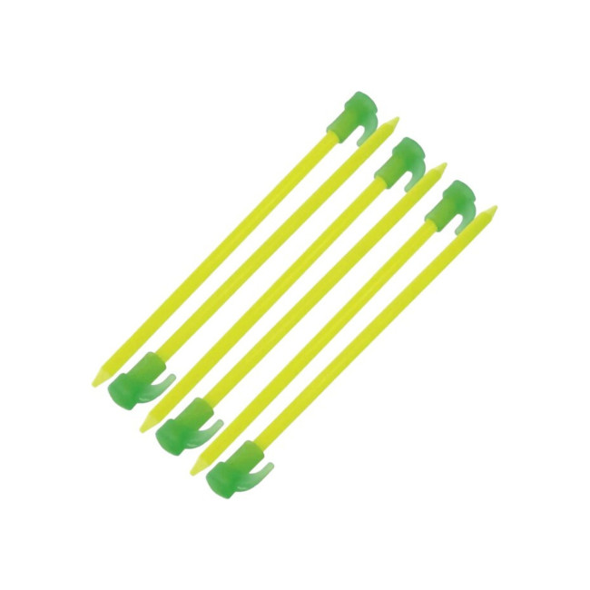 Set mit 6 fluoreszierenden Zeltheringe 20cm - Highlander