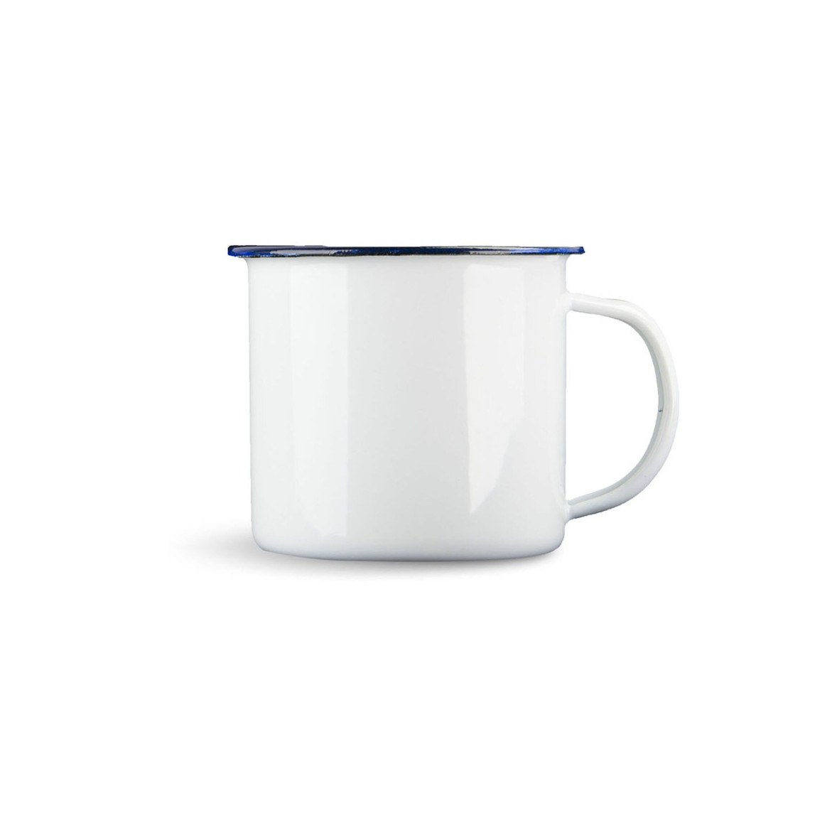 Mug Camping Émail 325 Ml - Design 'Hit The Road' Bleu Marine - Cadeau Pour Cyclistes Et Amateurs De Plein Air