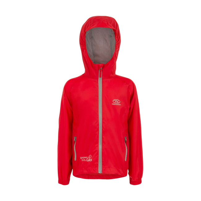 Stow & Go Waterproof jas kind - Rood - Highlander