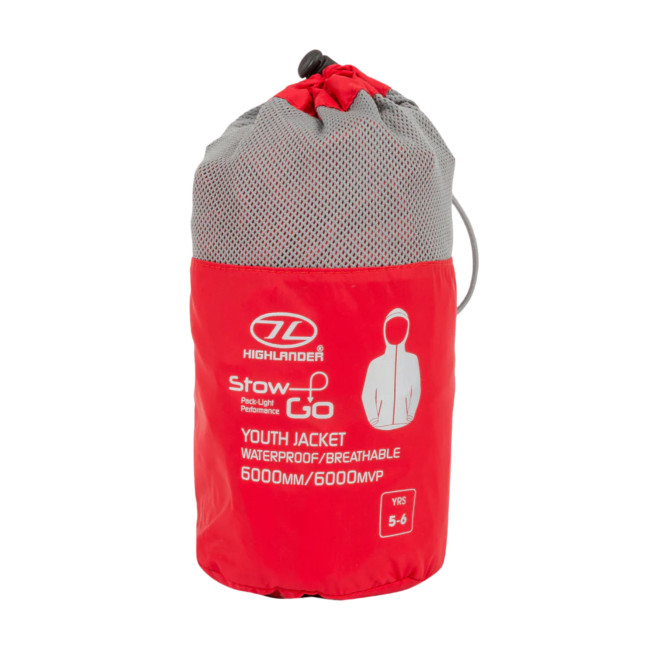 Veste Stow & Go Waterproof enfant - Rouge - Highlander