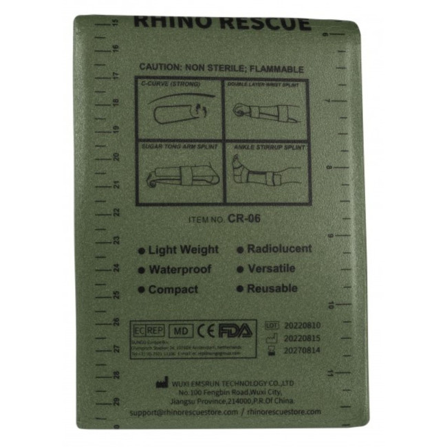 Férula universal Splint 18 pulgadas Oliva - Rhino Rescue