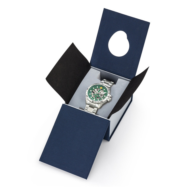 Reloj ATHOS 8 con correa de metal y esfera verde - Patrulla de Francia