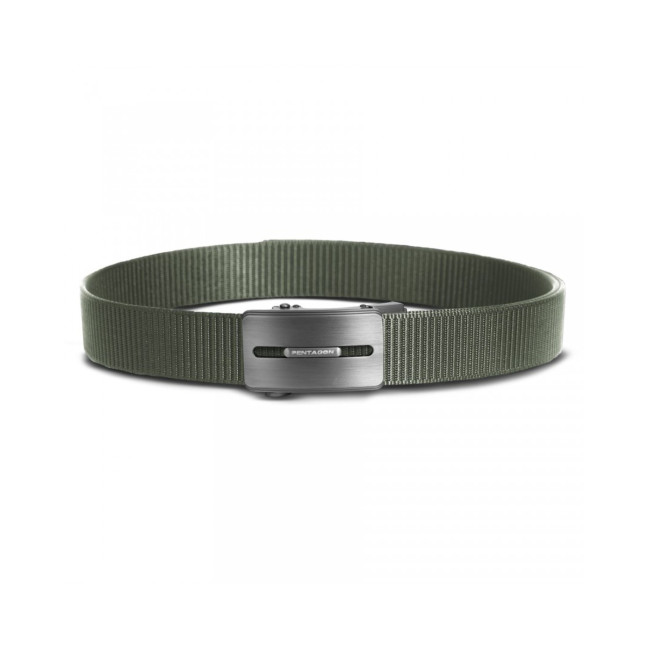 Cintura Regal 35mm con fibbia argento - Verde Oliva - Pentagon