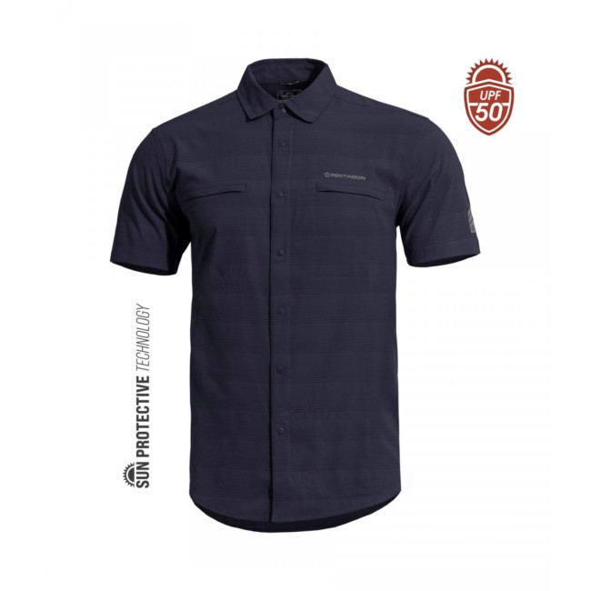 Camisa de manga corta anti-UV Ripple - Azul Noche - Pentagon