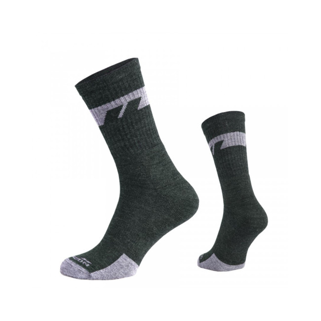Par de meias Alpine Merino Mid - Verde Oliva - Pentagon