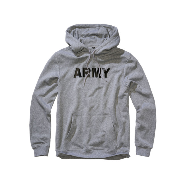 Sweat com capuz ARMY cinza mesclado - Brandit