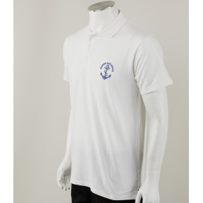 Polo a maniche corte serigrafata Marine Nationale (Blu Marina) - Bianco - OPEX