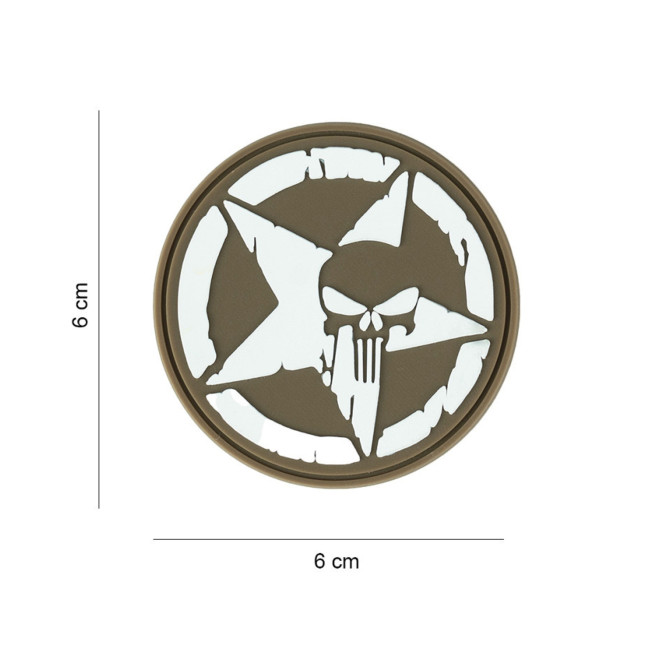 Parche 3D PVC Punisher Allied Star coyote - 101 Inc