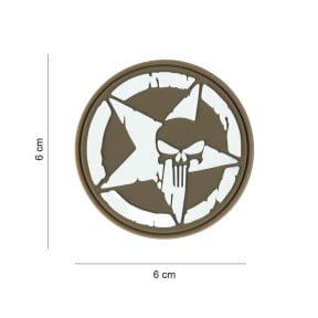 Patch 3D PVC Punisher allied star coyote - 101 Inc