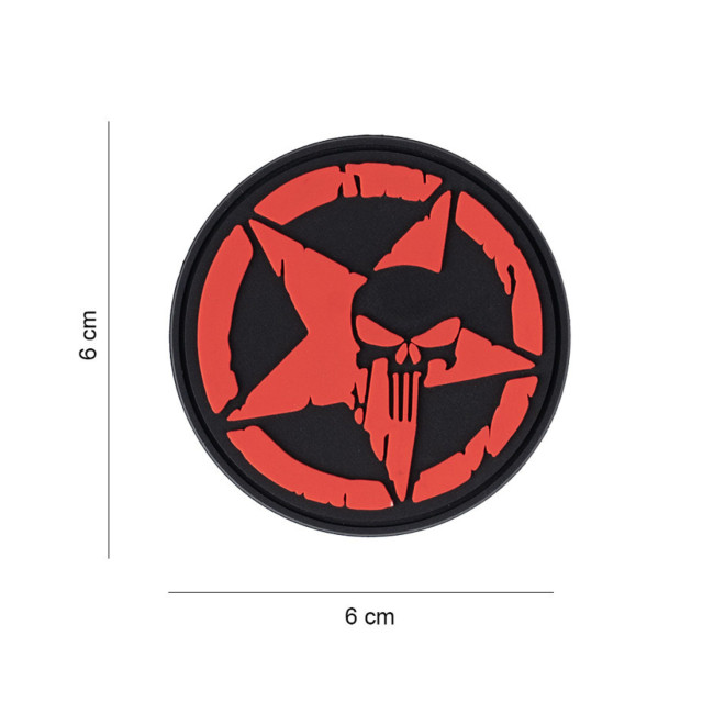 3D PVC Patch Punisher Allied Star rot - 101 Inc