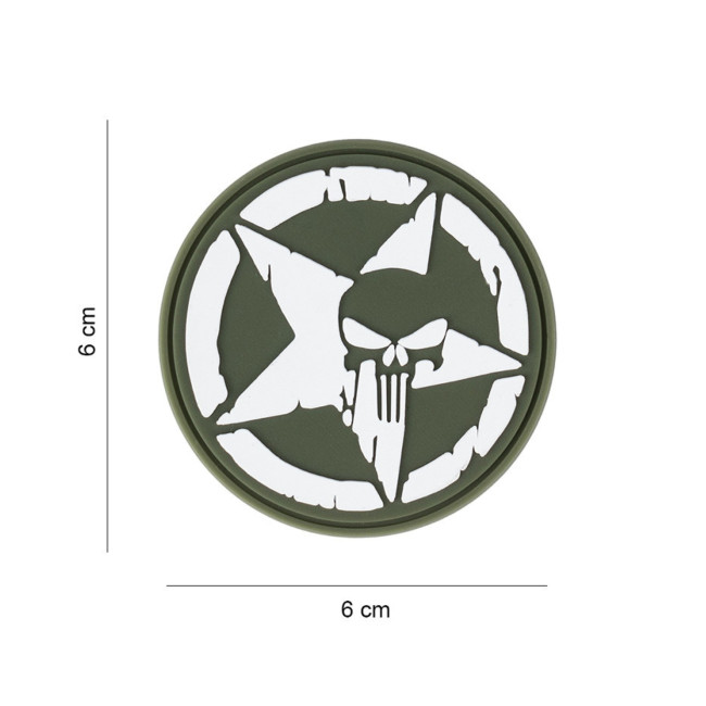 Patch 3D PVC Punisher allied star vert - 101 Inc