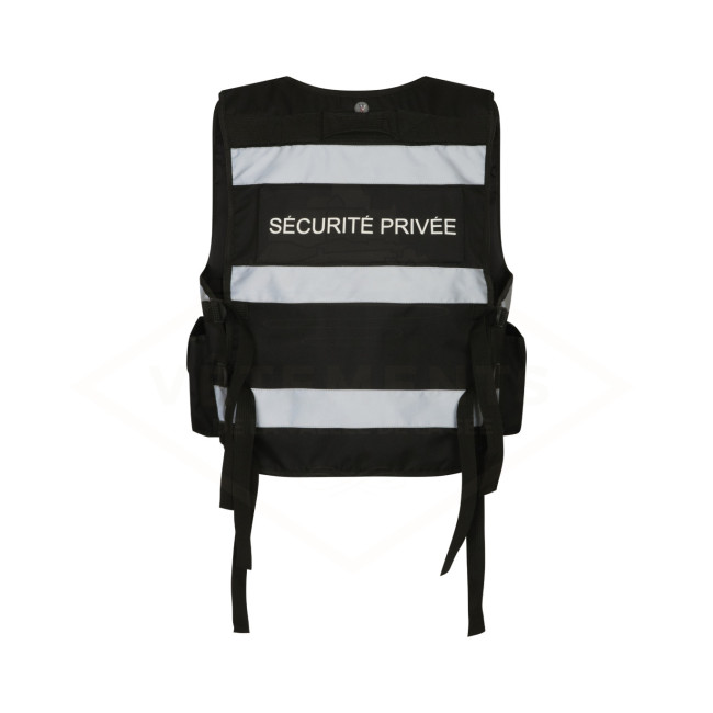 Gilet Tactic THOR noir Sécurité Privée - VVS
