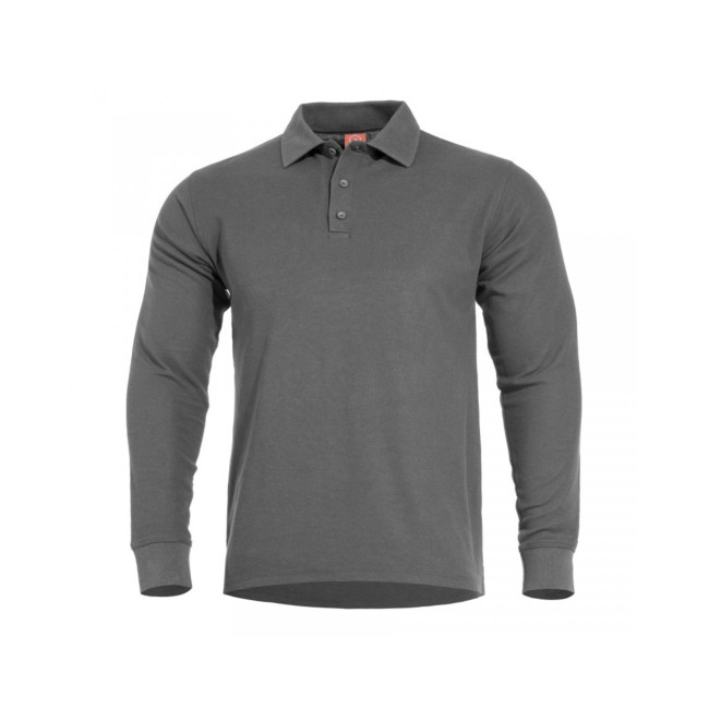 Polo Aniketos met lange mouwen - Wolf Grey - Pentagon