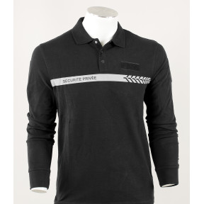 Langarm-Poloshirt Private Sicherheit Safetek - Schwarz - GK