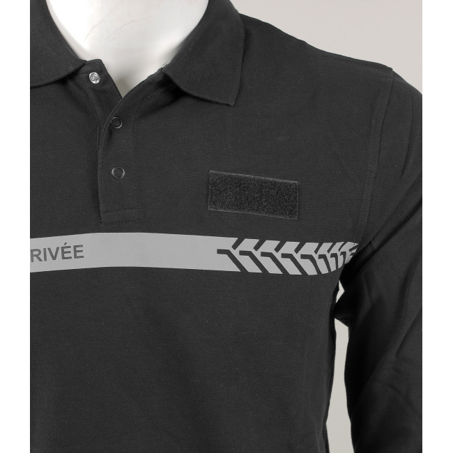 Polo de manga larga Seguridad Privada Negro - Safetek by GK