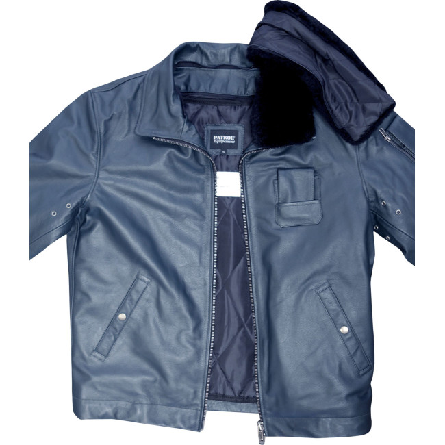 Giacca in Pelle Pilota Blu - Patrol Equipement