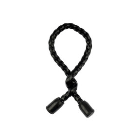 Gedraaide bevestigingen 15 cm zwart in verpakking van 2 - Highlander