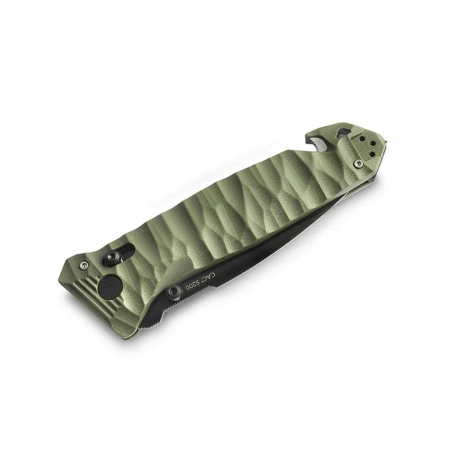 Couteau de poche C.A.C.® (lame lisse) - Vert Olive - TB Outdoor