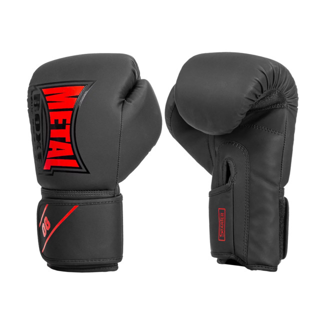 Gant Entrainement Starter Noir/Rouge - Metal Boxe
