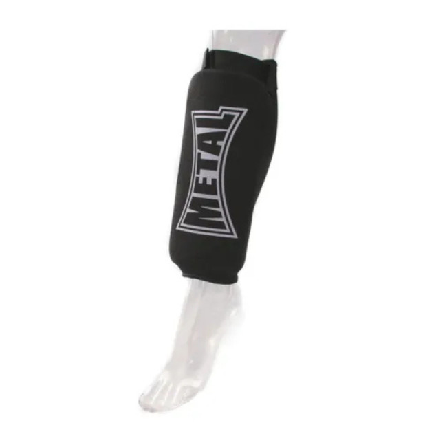 PROTECTOR DE ESPINILLA DE ALGODÓN ELÁSTICO NEGRO - METAL BOXE