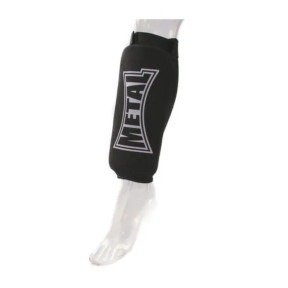 PROTECTOR DE ESPINILLA DE ALGODÓN ELÁSTICO NEGRO - METAL BOXE