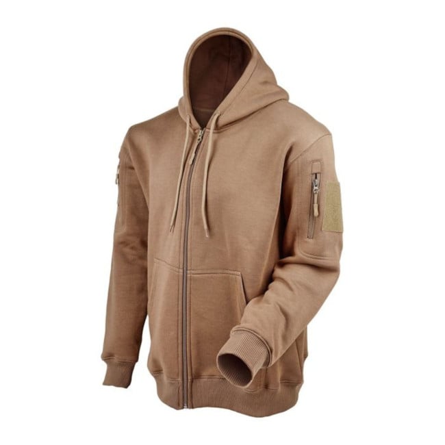 Sweat à capuche zip coyote - Ares