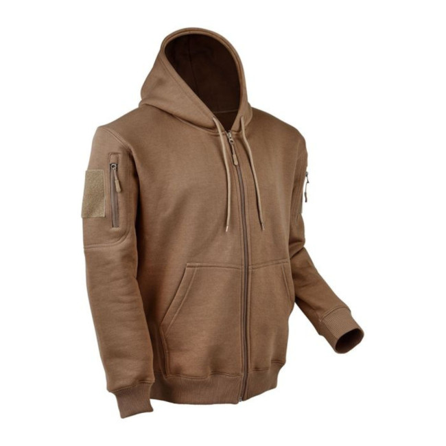 Sudadera con capucha y cremallera coyote - Ares