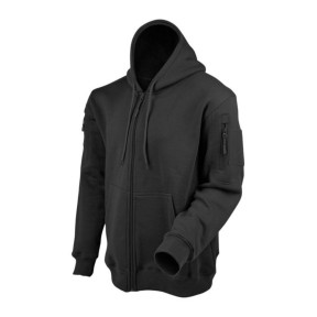Felpa con cappuccio zip nera - Ares