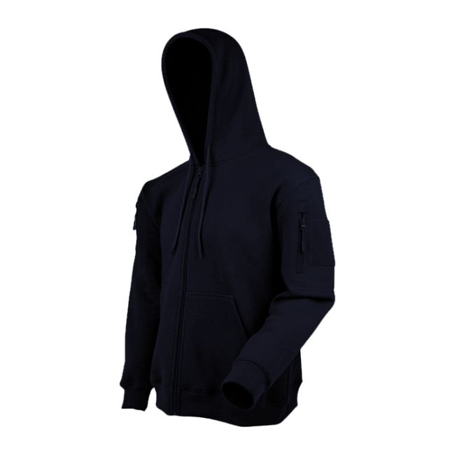 Kapuzenpullover mit Reißverschluss marineblau - Ares