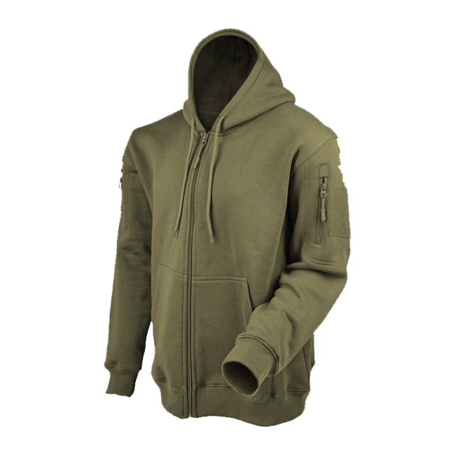 Hoodie met rits kaki - Ares