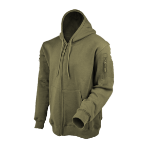 Hoodie met rits kaki - Ares