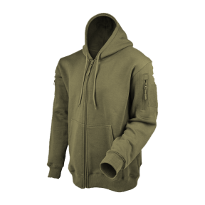 Kapuzenpullover mit Reißverschluss khaki - Ares