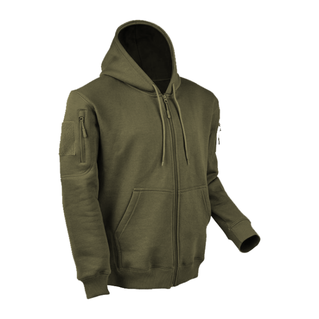 Hoodie met rits kaki - Ares