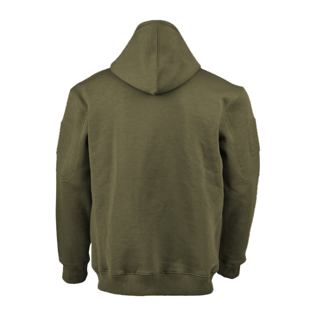 Sudadera con capucha y cremallera verde caqui - Ares