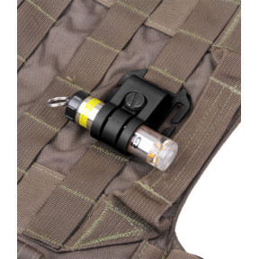 Système de fixation pour casque tactique et passants Molle pour lampe Glo-Toob - Noir - Nextorch