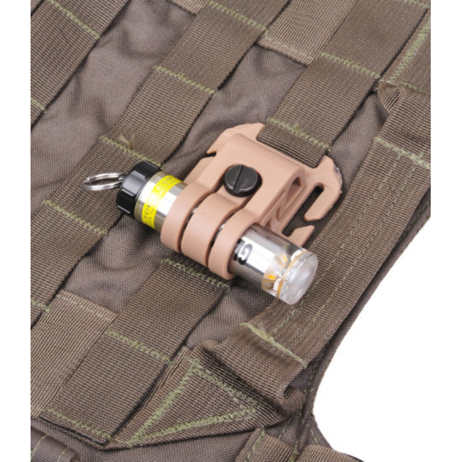 Befestigungssystem für taktischen Helm und Molle-Schlaufen für Glo-Toob Lampe - Tan - Nextorch