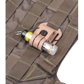 Befestigungssystem für taktischen Helm und Molle-Schlaufen für Glo-Toob Lampe - Tan - Nextorch