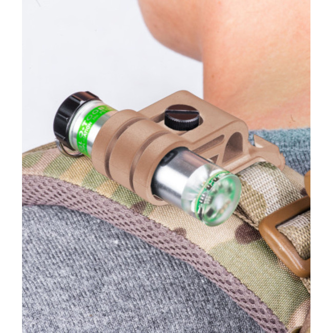 Système de fixation pour casque tactique et passants Molle pour lampe Glo-Toob - Tan - Nextorch