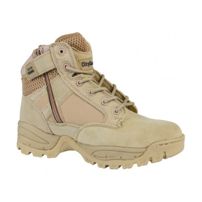 Botas de intervenção Megatech Evo 6" com fecho de correr simples - Bege - CityGuard