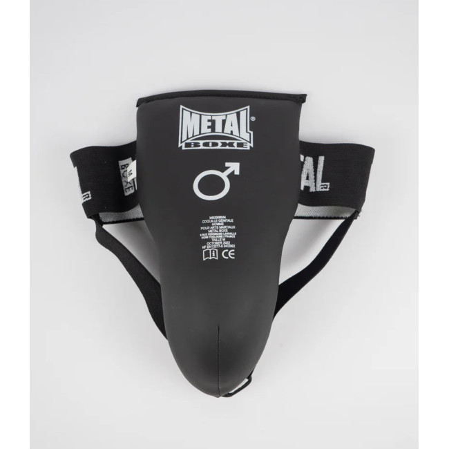 Coquille Homme Semi-Pro Noir - Metal Boxe