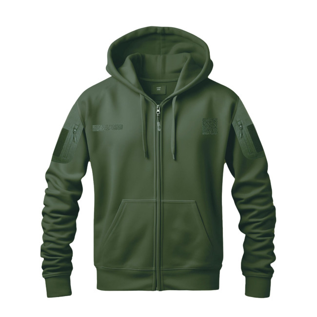 Camisola militar Spider com fecho de correr e velcro - Verde Azeitona - OPEX