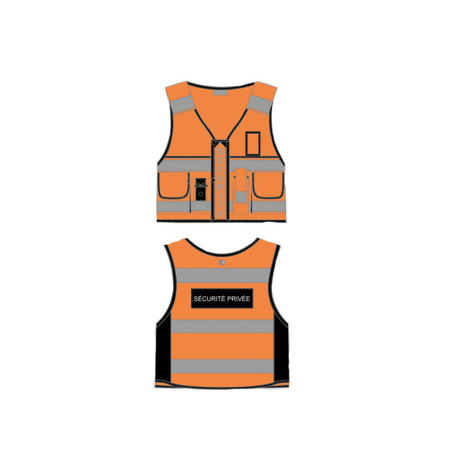 Gilet Thor HV Sécurité Privée - Orange - VVS