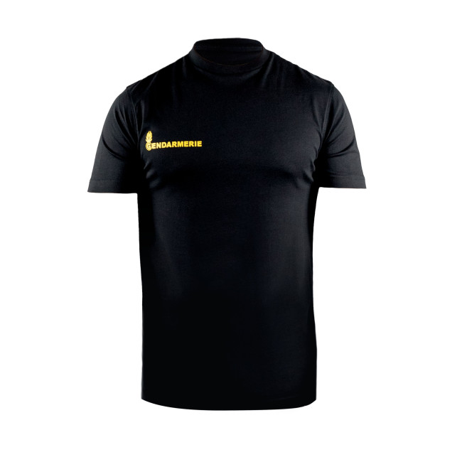 Bedrucktes T-Shirt GENDARMERIE Gelb (Brust+Rücken) - Schwarz - GK
