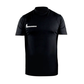 Zeefdruk T-shirt GENDARMERIE Wit (hart+rug) - Zwart - GK