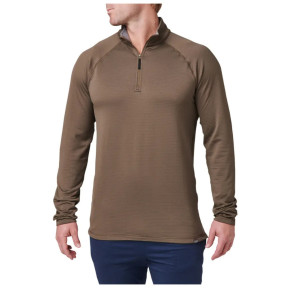 Camisola Stratos 1/4 zip (ml-h) - Castanho Major - 5.11 Tactical
